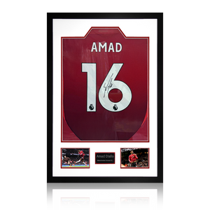 Amad Diallo Signed Manchester United Shirt Premium Frame (ACG Cert)