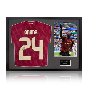 Amadou Onana Signed Belgium Shirt Classic Frame