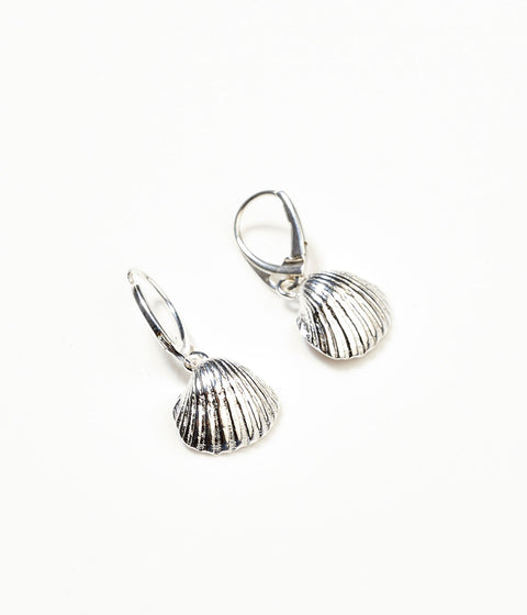 Amber Sea Shell Drop Earrings