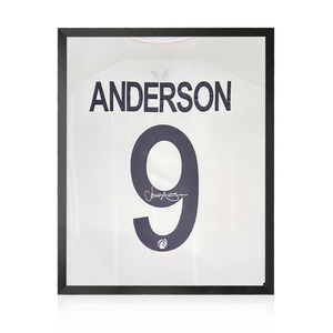 James Anderson Signed England Test Shirt Compact Frame