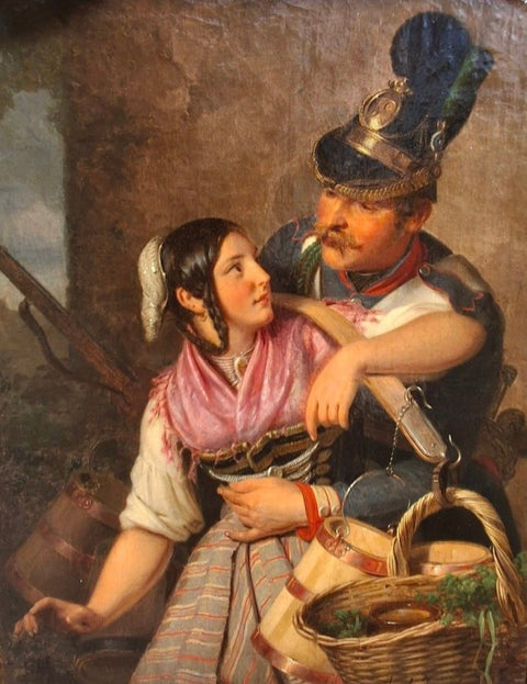 Angelo Inganni (1807-1880) - Courtship