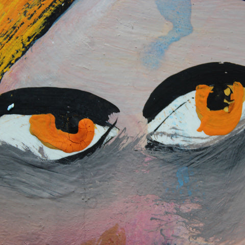 Antique, Early 20th Century Picasso Inspired Watercolour and Gouache Painting of Angel, Framed