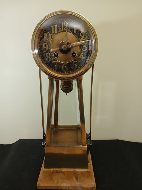 Art Nouveau clock - Lenzkirch Jugendstil Brass - 1910-1920 - Lenzkirch clock