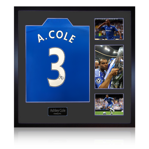 Ashley Cole Signed Chelsea Shirt Elite Frame