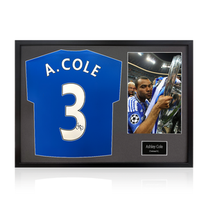 Ashley Cole Signed Chelsea Shirt Classic Frame