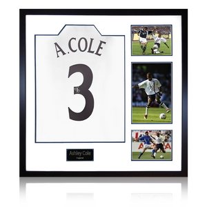 Ashley Cole Signed England Shirt Elite Frame