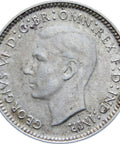 Australia 1944 3 Pence George VI Coin Silver