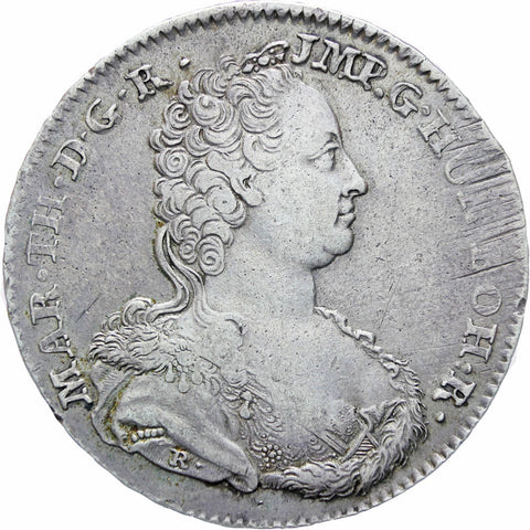 Austrian Netherlands Brabant 1754 One Ducaton Maria Theresia Coin Type 2 Hand Mintmark