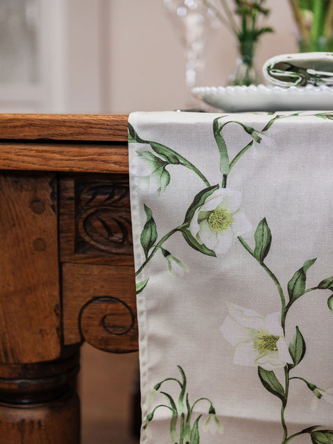 Snowdrop and Hellebore Table Runner