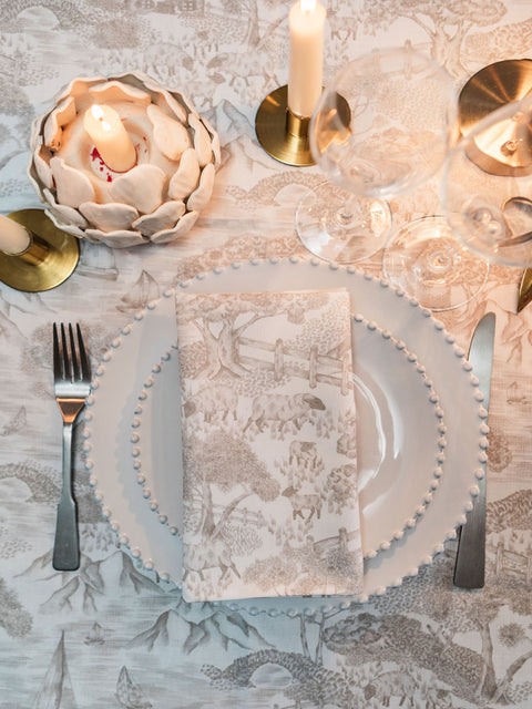 Soft Toile Napkins (Pair)