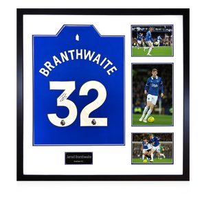 Jarrad Branthwaite Signed Everton Shirt Elite Frame #1