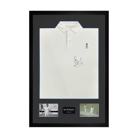 Ian Botham Signed England Shirt Premium Frame