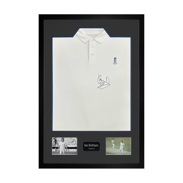 Ian Botham Signed England Shirt Premium Frame