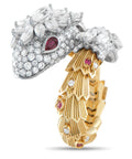 BVLGARI Serpenti 18K Yellow Gold 3.96ct Diamond and Ruby