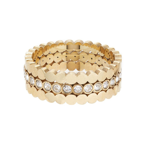 Triple Stacking Gold Ring Set