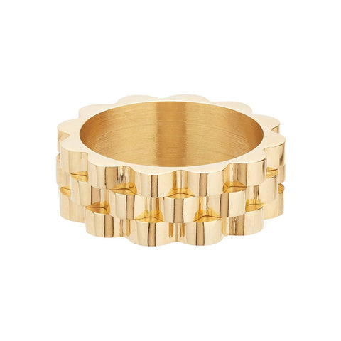 Watch Strap Gold Ring