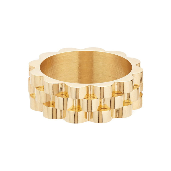 Watch Strap Gold Ring