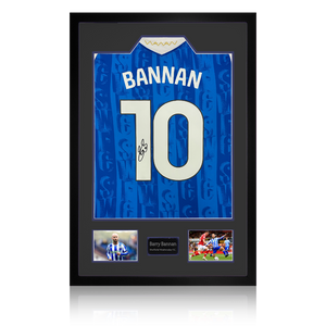 Barry Bannan Signed Sheffield Wednesday 25/26 Shirt Premium Frame w/ Fan Style Numbers
