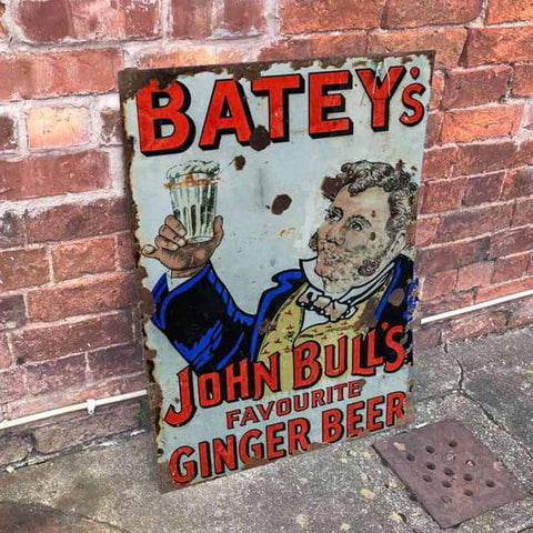 Batey's Ginger Beer Metal Advertising Sign