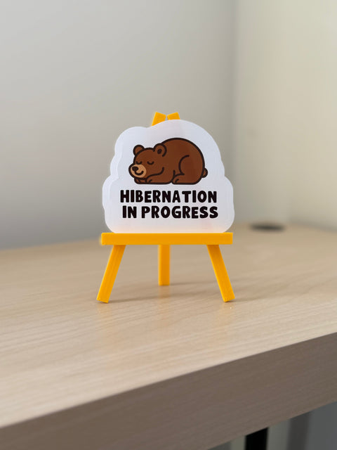 Hibernation in Progress Sticker | Cute Bear Vinyl Sticker