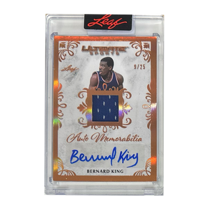 Leaf Auto Memorabilia Bernard King 9/25