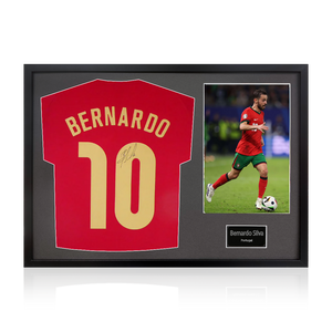 Bernardo Silva Signed Portugal Shirt Classic Frame