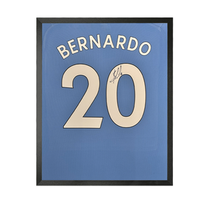 Bernardo Silva Signed Man City 21/22 Shirt Compact Display