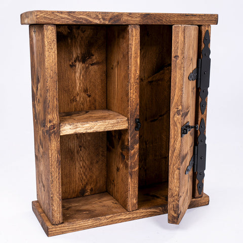Bespoke Rustic Side Stand - Wood Cabinet Unit with Shelf