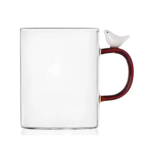 Birds Mug by Ichendorf Milano – Handmade Borosilicate, Bird, Designer Tomoko Mizu