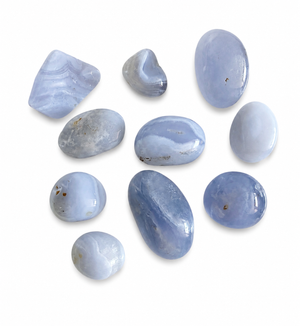 Blue Lace Agate Tumblestones, Calming Crystal for Peace & Communication