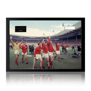 Sir Bobby Charlton Signed England Cut Iconic Frame