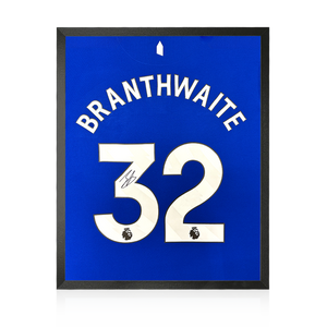 Jarrad Branthwaite Signed Everton Shirt Compact Display