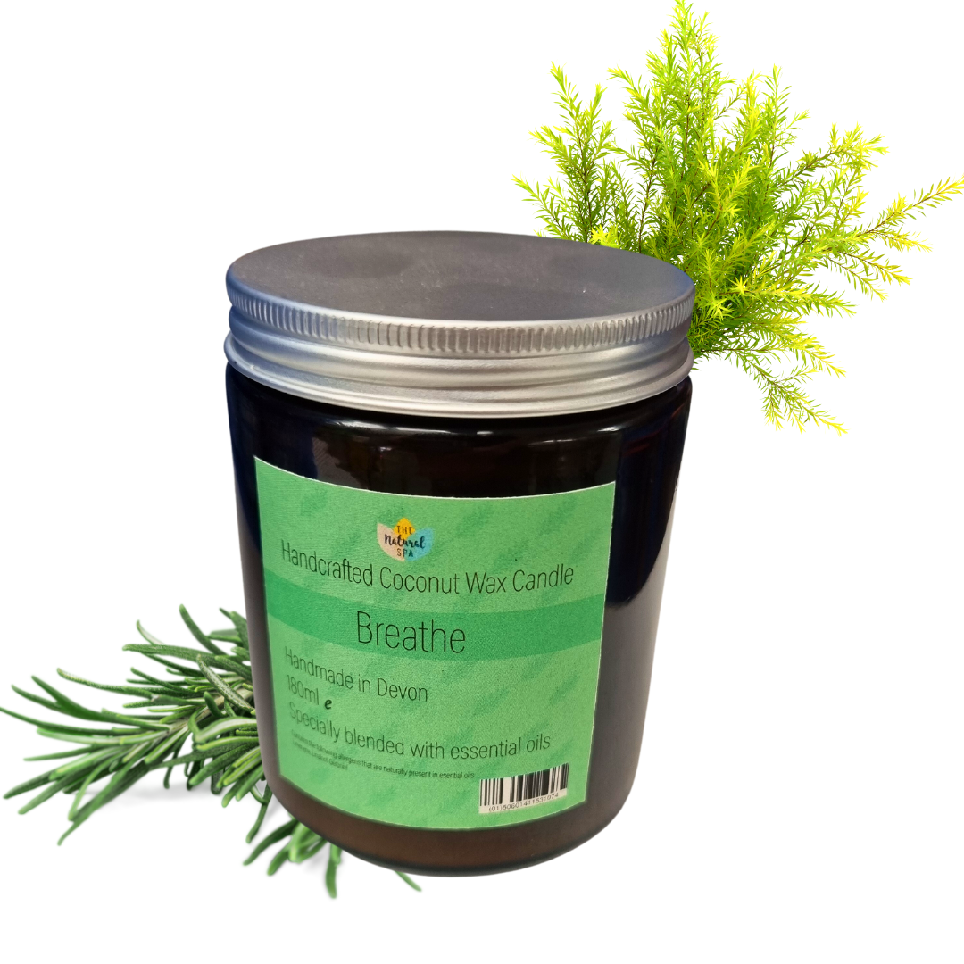 Breathe Hand-Poured Coconut Wax Candle | Natural Aromatherapy Candle