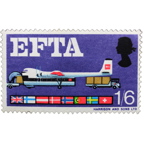 1967 Stamp United Kingdom 1/6 - British Shilling Elizabeth II Air Freight
