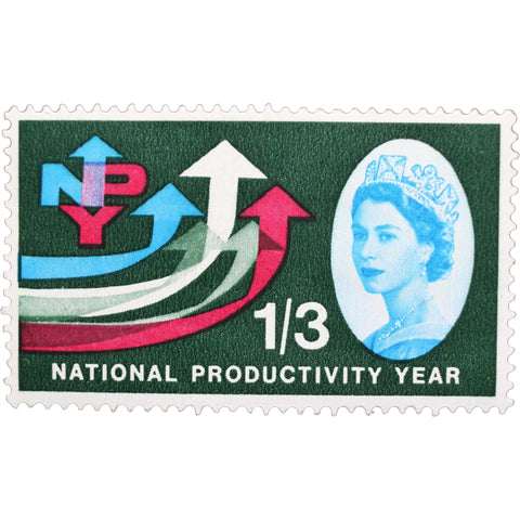 1962 Stamp United Kingdom 1/3 - British Shilling Elizabeth II National Productivity Year