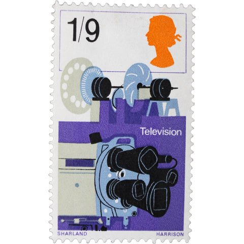 1967 Stamp United Kingdom 1 / 9 - British Shilling Elizabeth II Television Equipment