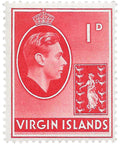 British Virgin Islands Stamp 1943 1d Penny George VI and Seal of the colony
