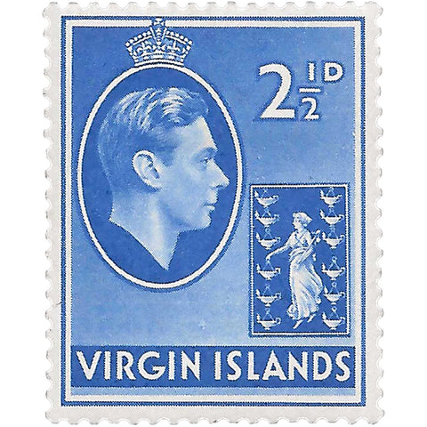 British Virgin Islands Stamp George VI 1943 2½ d Pence Seal of the colony