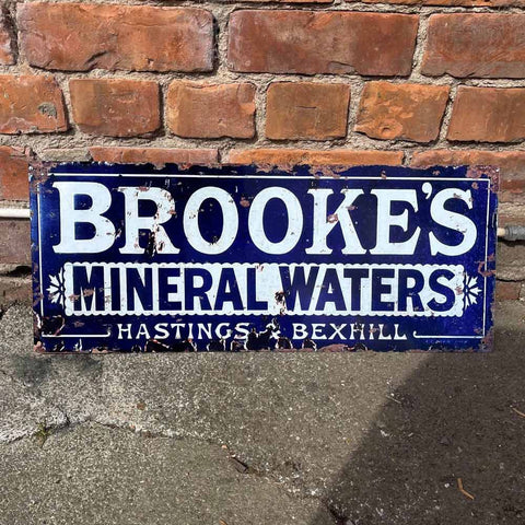 Brookes Mineral Water Metal Advertising Wall Sign