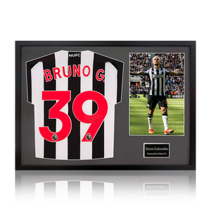 Bruno Guimarães Signed Newcastle United 23-24 Shirt Classic Frame.