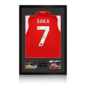 Bukayo Saka Signed Arsenal Shirt Premium Frame (ACG Cert)