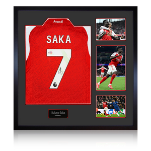 Bukayo Saka Signed Arsenal Shirt Elite Frame (ACG Cert)