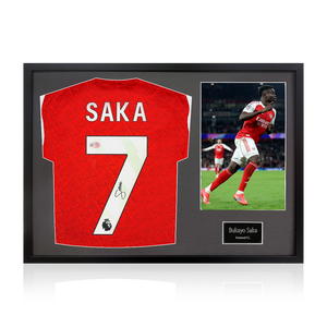 Bukayo Saka Signed Arsenal Shirt Classic Frame