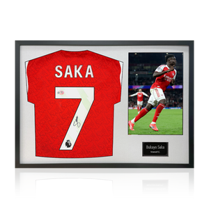 Bukayo Saka Signed Arsenal Shirt Classic Frame