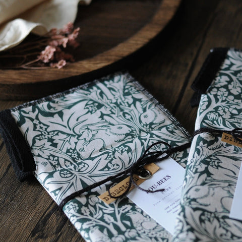 William Morris Brother Rabbit Forest Green Extra Strong 4 ply Dishcloth