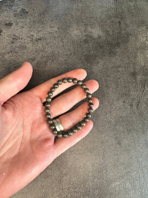 Pyrit – Armband mit Kraftperlen für Fülle