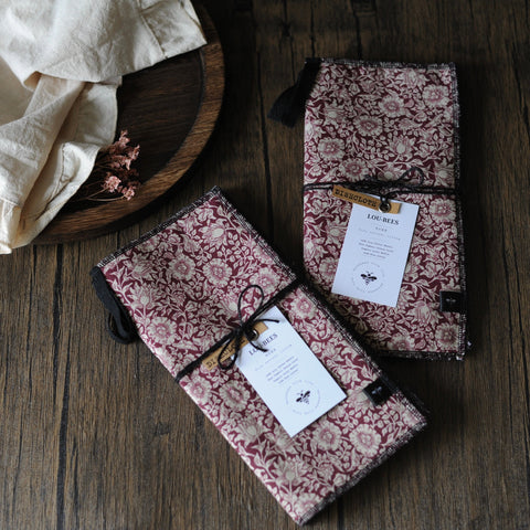 William Morris Mallow Wine Extra Strong 4ply Dishcloth