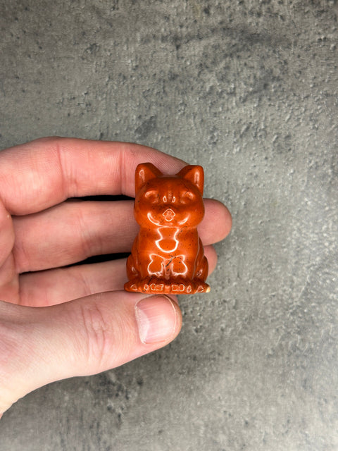 Roter Jaspis - Katze