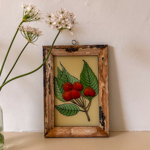 CHERRIES 4 Indian glass painting