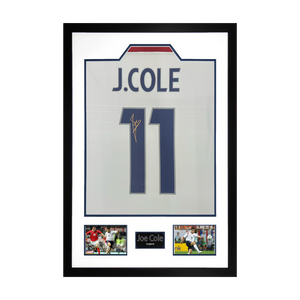Joe Cole Signed England Shirt Premium Frame